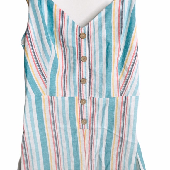 Promesa Multi Color Striped Mini Dress L - Picture 2 of 7